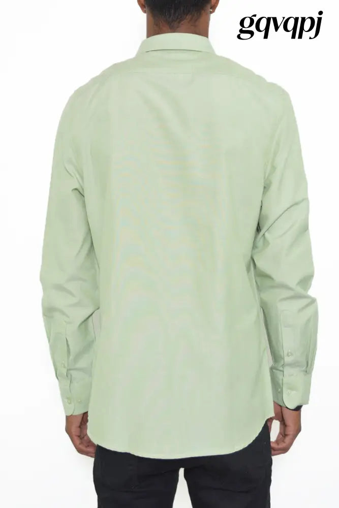 Cloud Nine Lime Button Up Hot. - Dress Shirts
