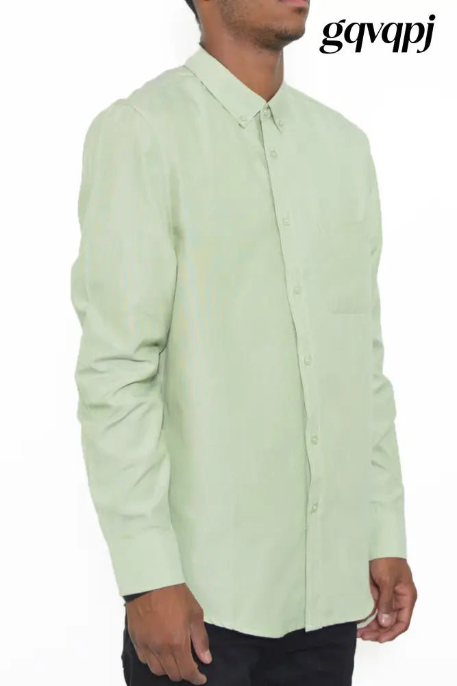 Cloud Nine Lime Button Up Hot. - Dress Shirts