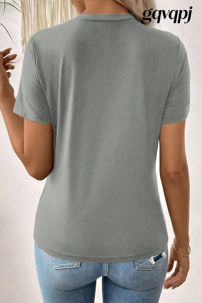 cloud-touch-gray-short-sleeved - Tops/Tops & Tees