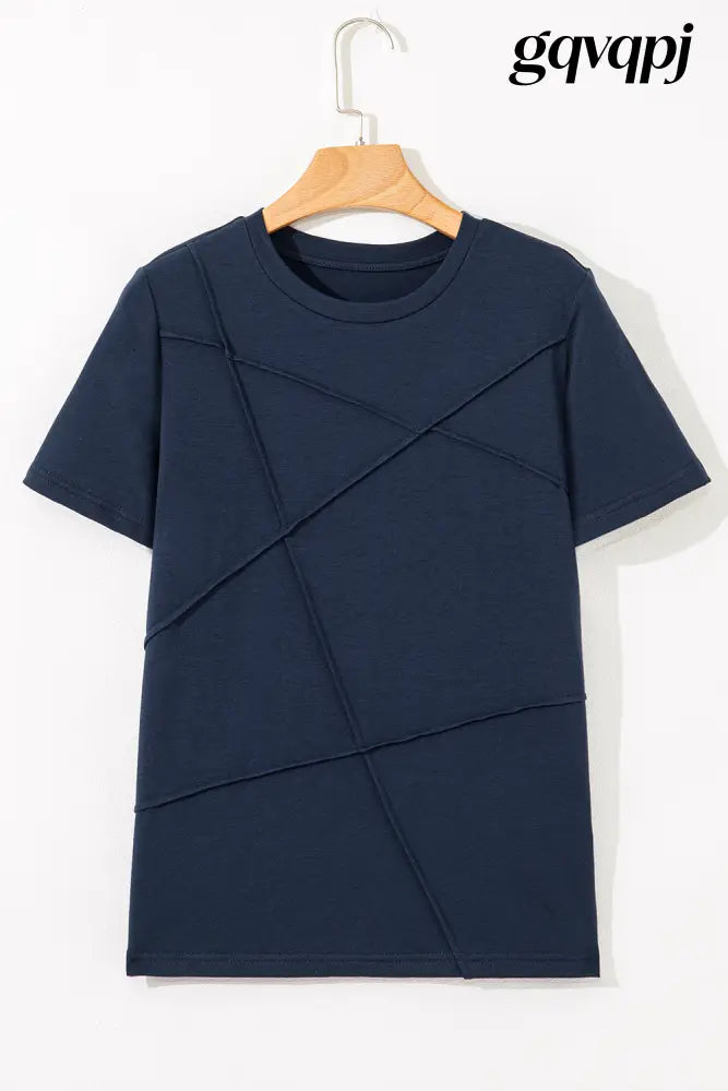 cloud-touch-navy-blue-short-sleeve - Tops/Tops & Tees