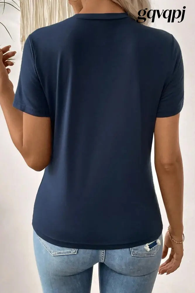 cloud-touch-navy-blue-short-sleeve - Tops/Tops & Tees