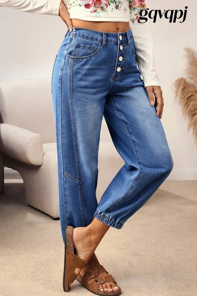 cloudease-tapered-loose-fit-jeans-women - Bottoms/Jeans
