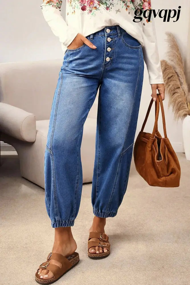 cloudease-tapered-loose-fit-jeans-women - Bottoms/Jeans