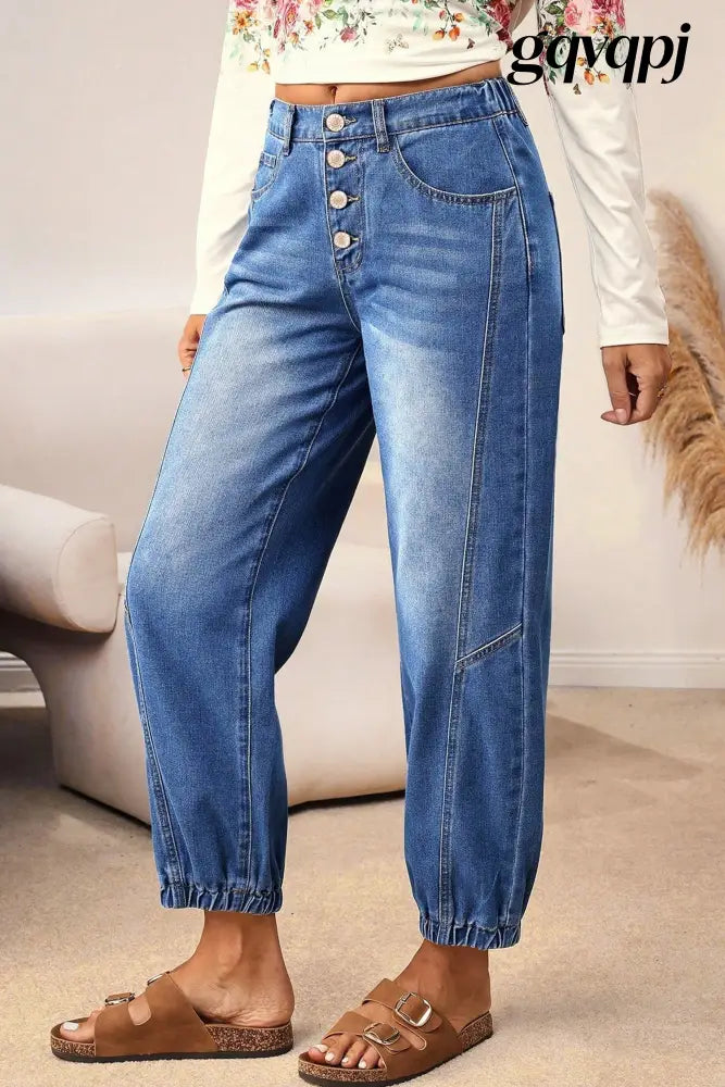 cloudease-tapered-loose-fit-jeans-women - Bottoms/Jeans