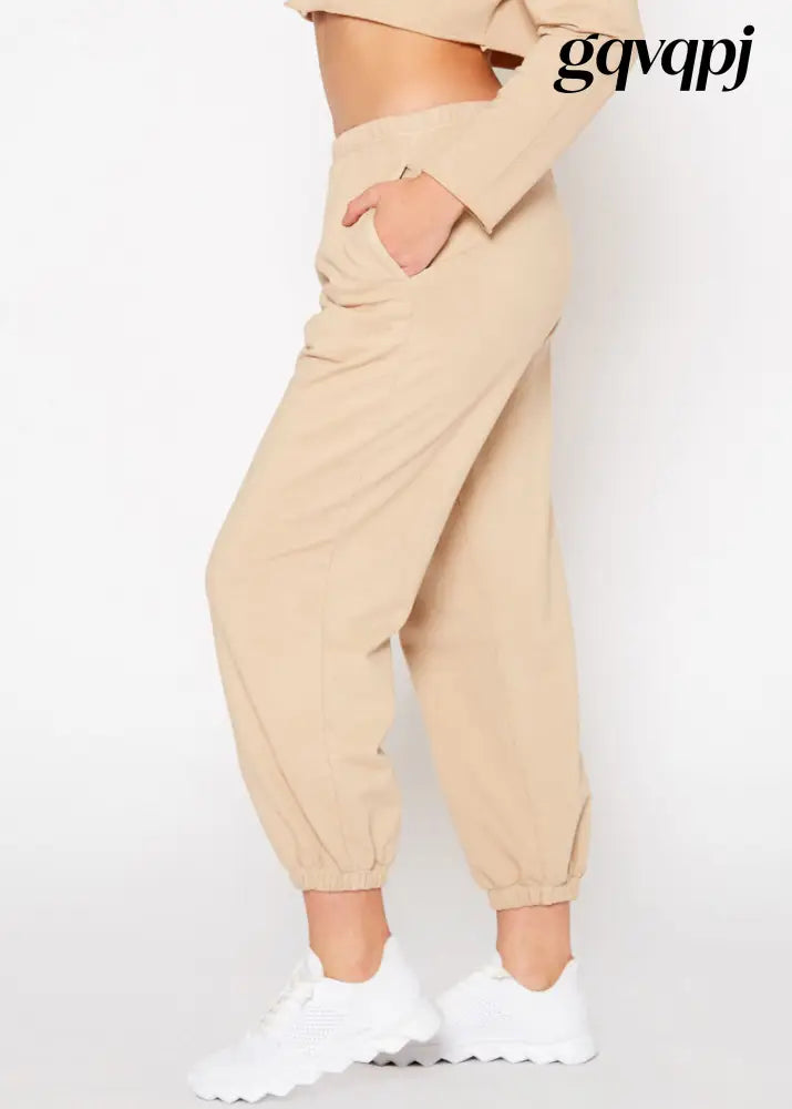 essential-french-terry-sweatpants-in-khaki - Sweaters & Hoodies