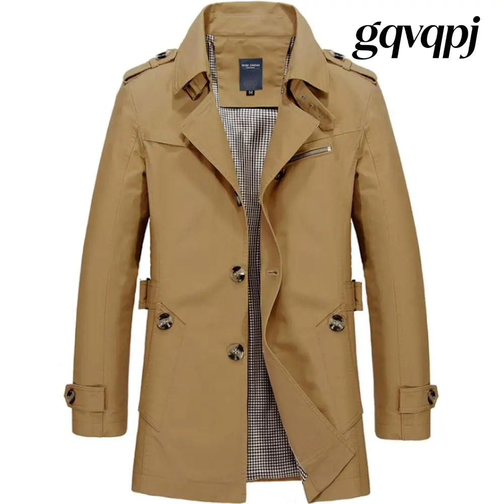 Mens Classic Trench Coat Hoted - Jackets & Coats