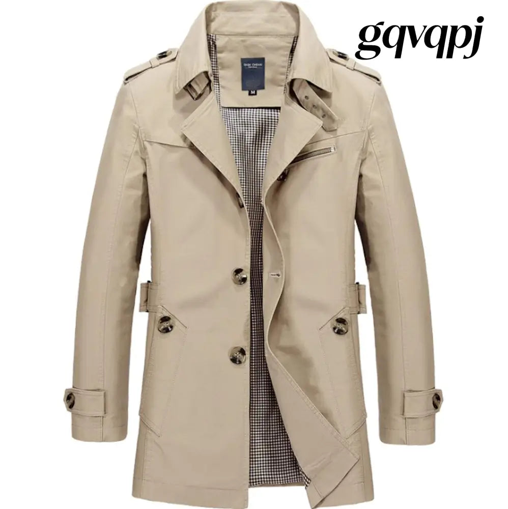 Mens Classic Trench Coat Hoted - Jackets & Coats