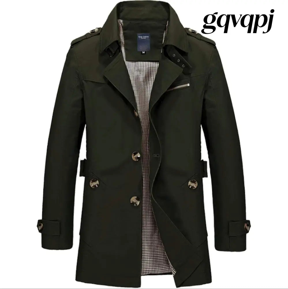 Mens Classic Trench Coat Hoted - Jackets & Coats