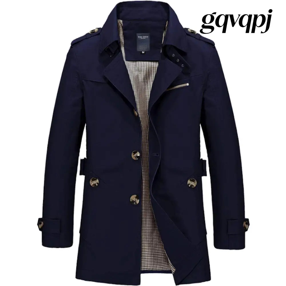 Mens Classic Trench Coat Hoted - Jackets & Coats
